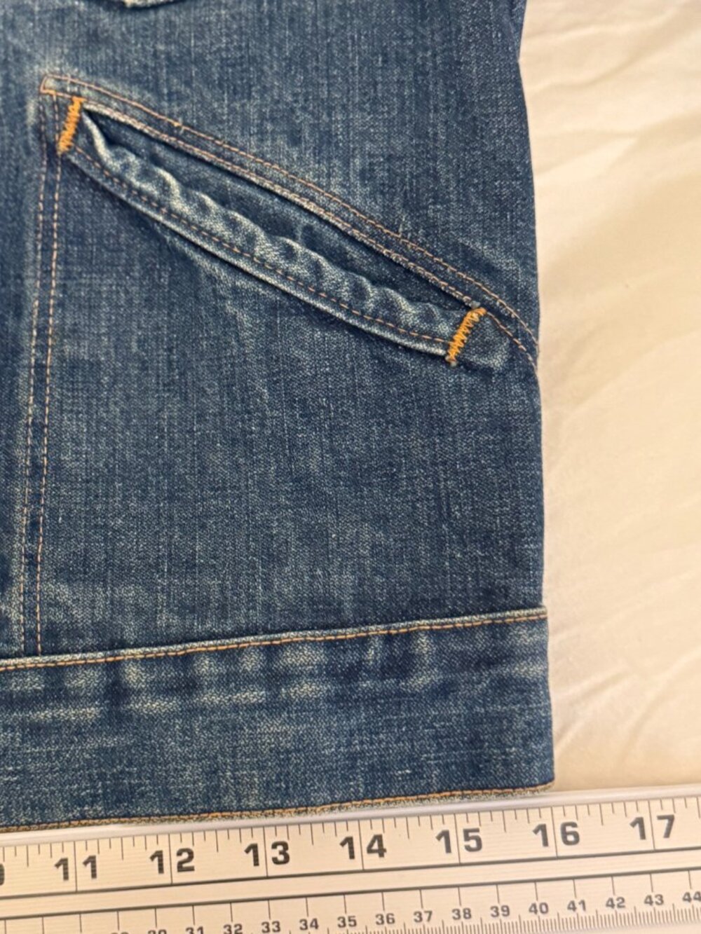 VINTAGE 70s WRANGLER BLUE DENIM JACKET MENS 36 S 36"x21" ROPE TAG MADE IN USA - Picture 13 of 16